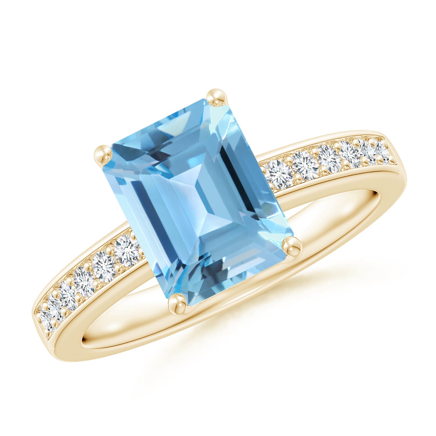 A - Swiss Blue Topaz / 2.89 CT / 14 KT Yellow Gold