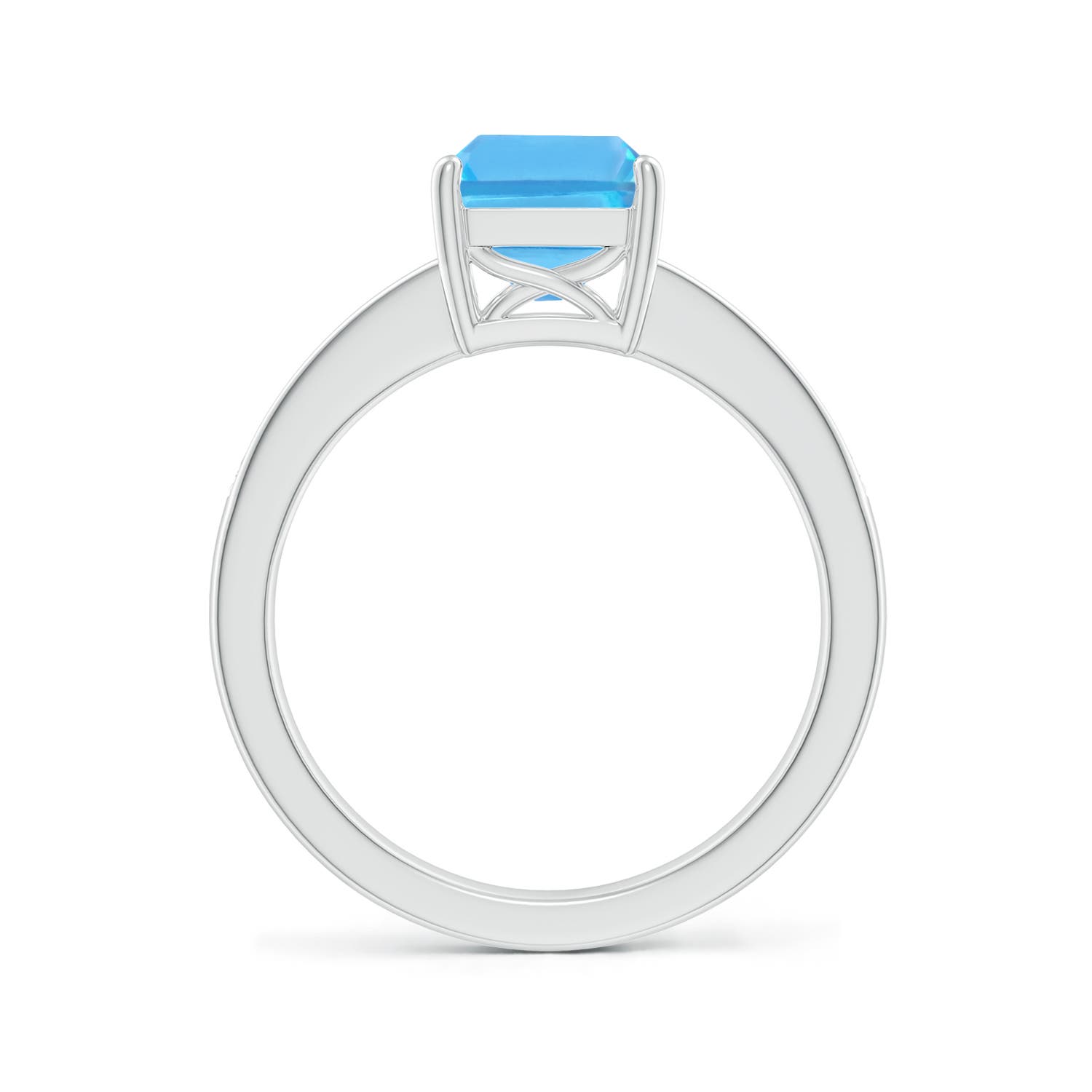 AA - Swiss Blue Topaz / 2.89 CT / 14 KT White Gold