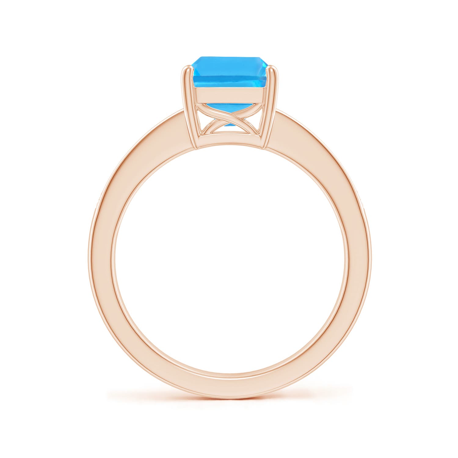 AAA - Swiss Blue Topaz / 2.89 CT / 14 KT Rose Gold