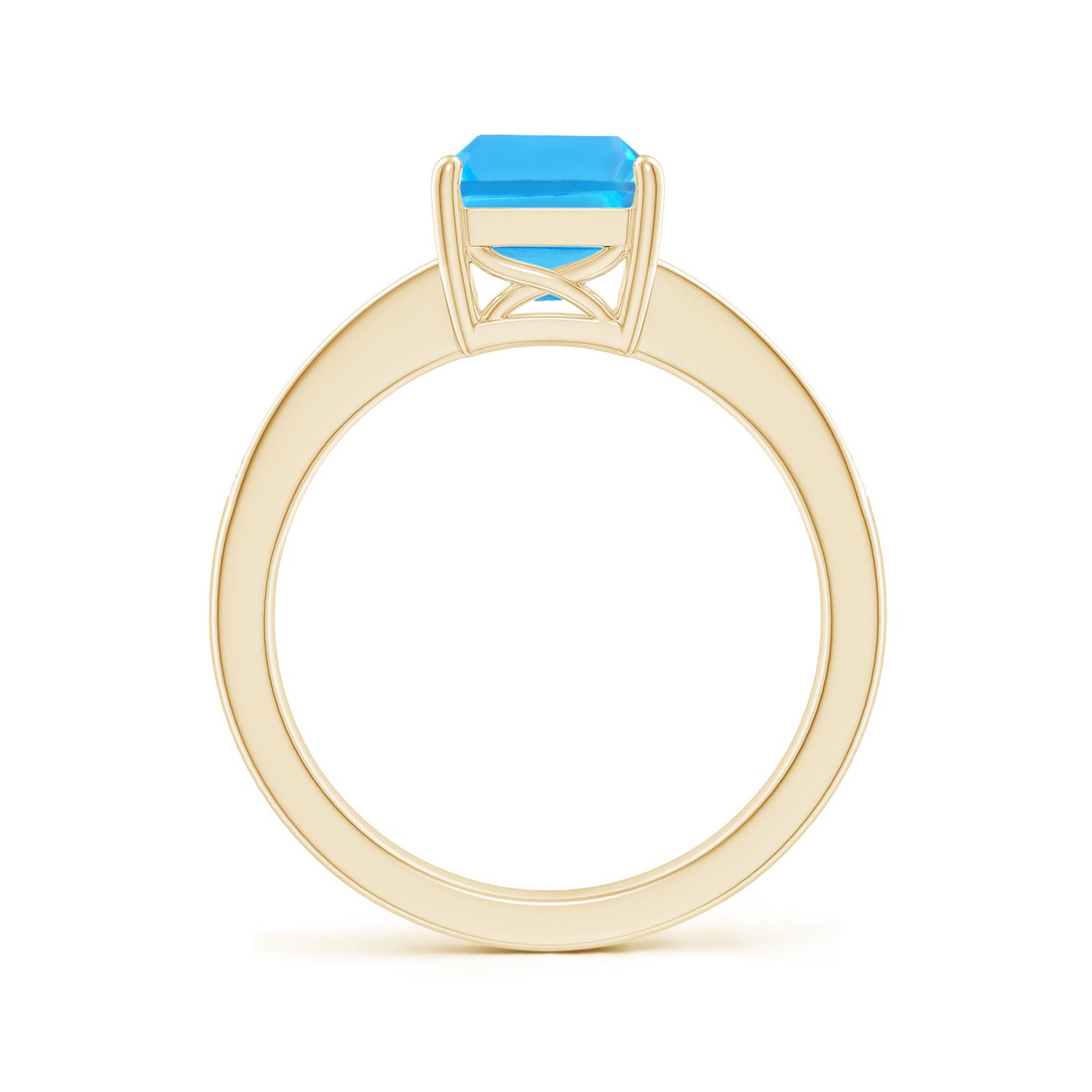 AAA - Swiss Blue Topaz / 2.89 CT / 14 KT Yellow Gold