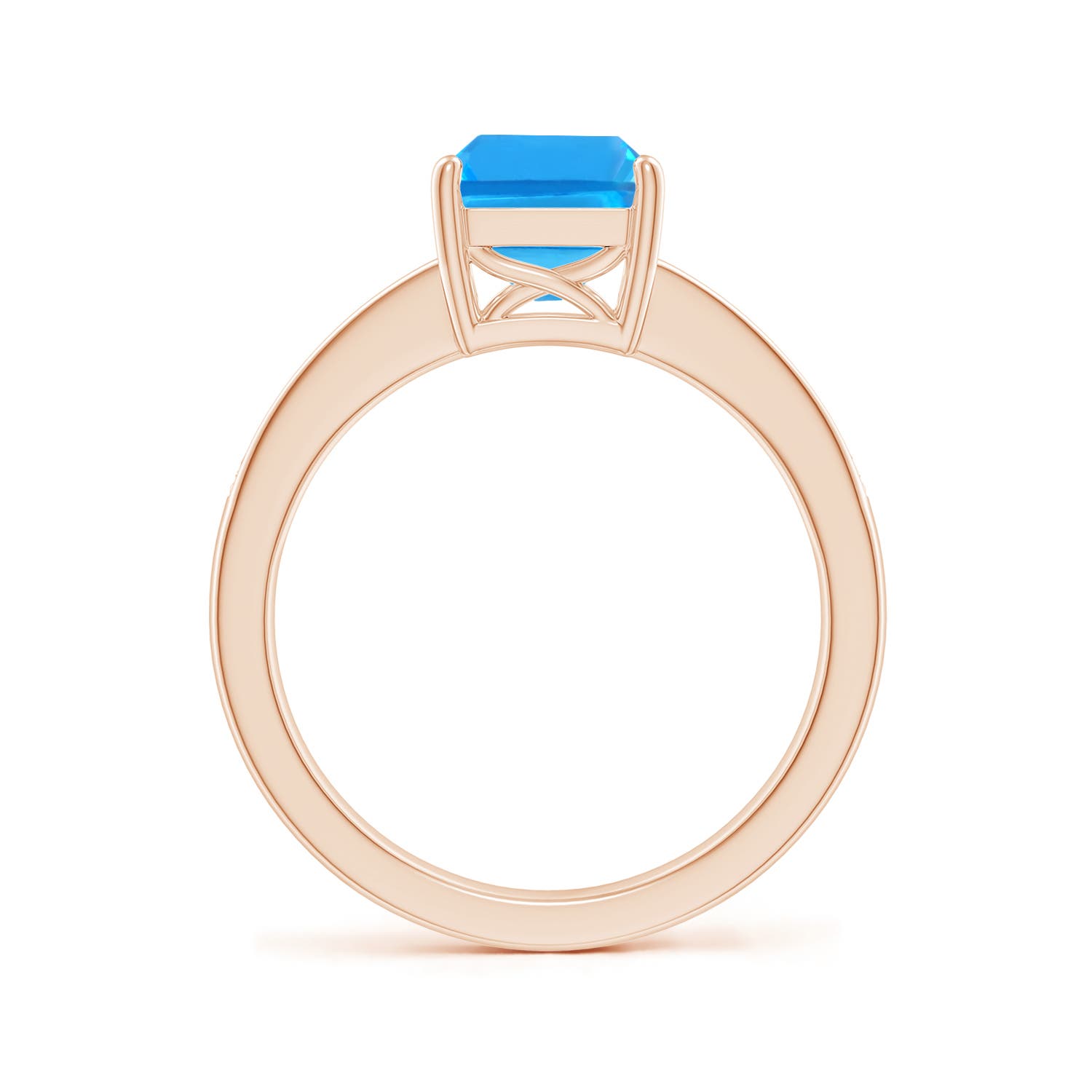 AAAA - Swiss Blue Topaz / 2.89 CT / 14 KT Rose Gold