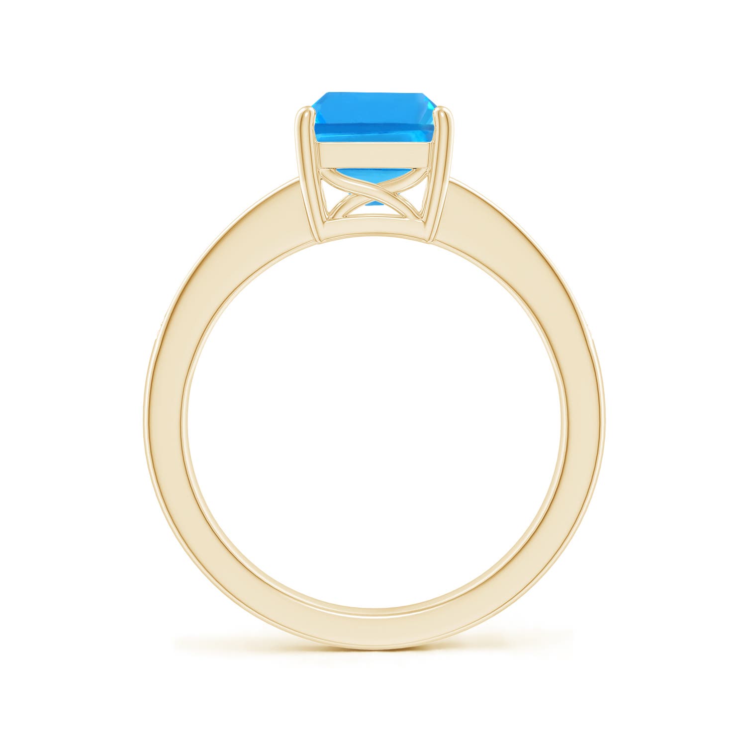 AAAA - Swiss Blue Topaz / 2.89 CT / 14 KT Yellow Gold