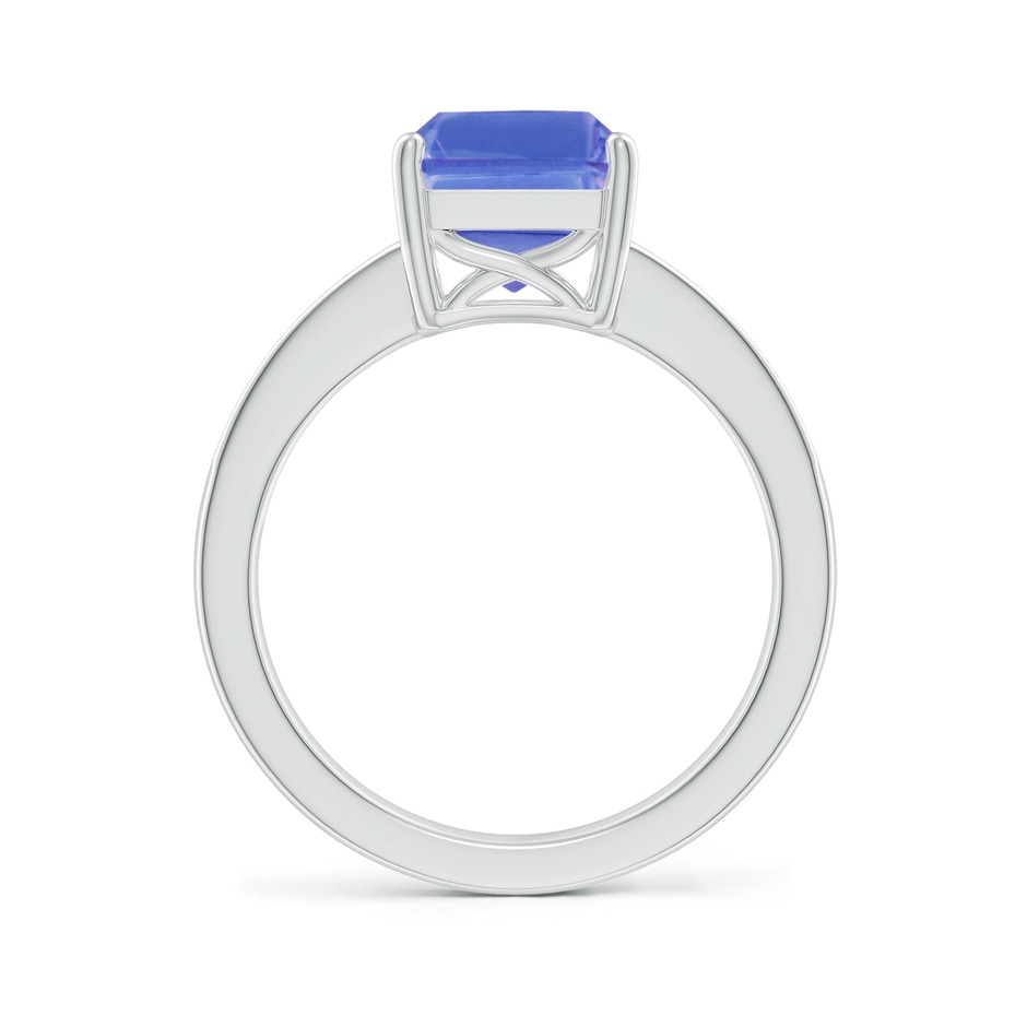 10x8mm AA Octagonal Tanzanite Cocktail Ring with Diamonds in P950 Platinum side-1