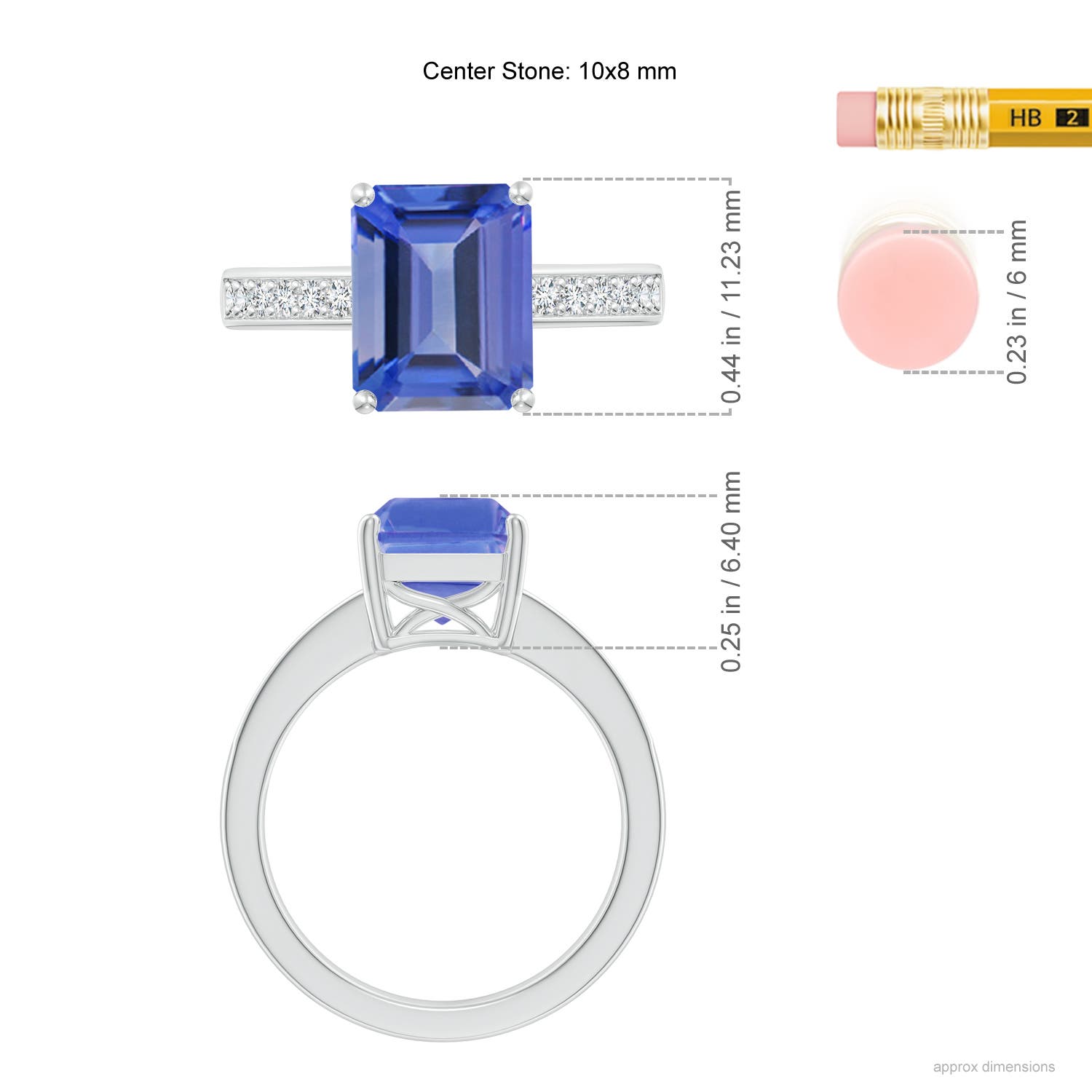 AA - Tanzanite / 3.32 CT / 14 KT White Gold