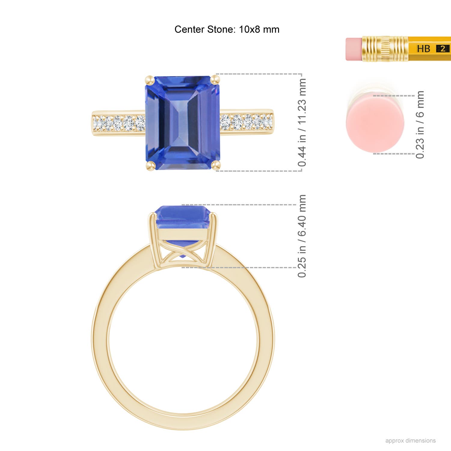 AA - Tanzanite / 3.32 CT / 14 KT Yellow Gold