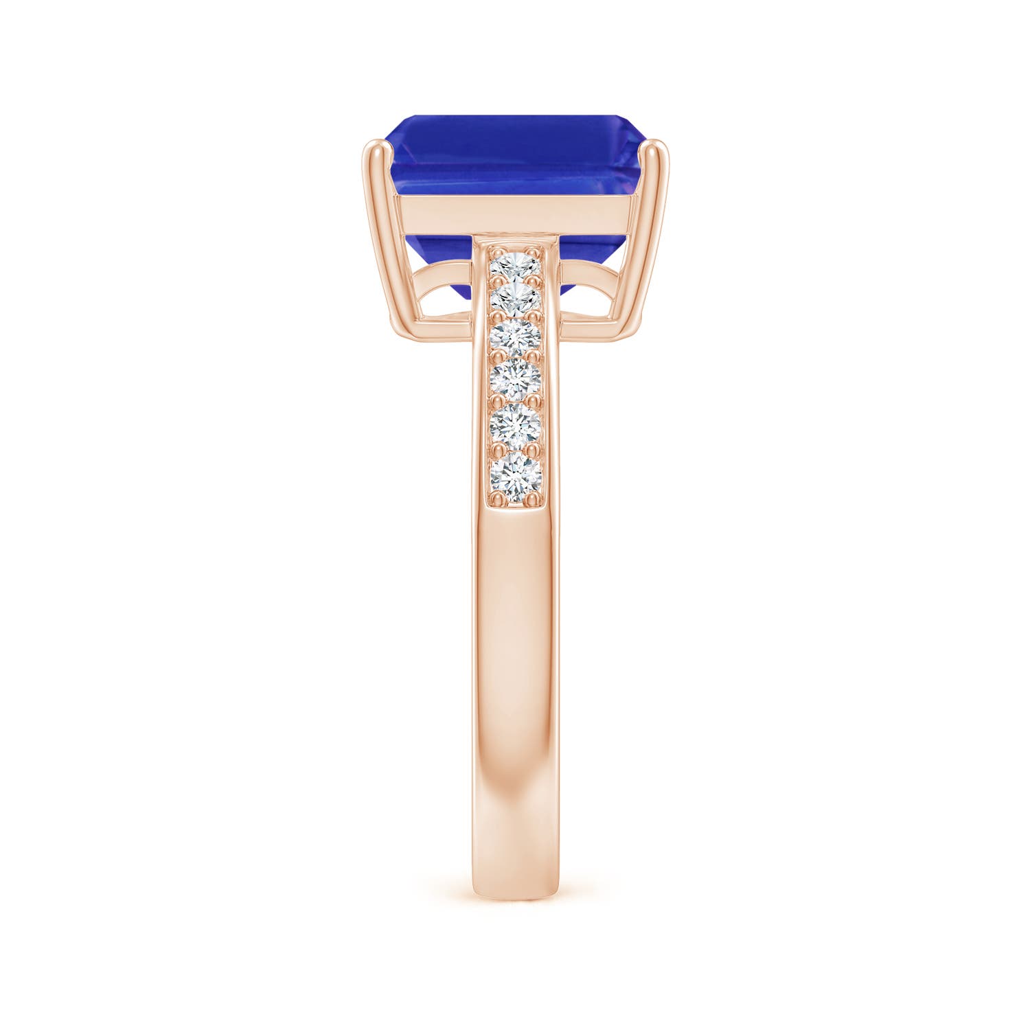 AAAA - Tanzanite / 3.32 CT / 14 KT Rose Gold