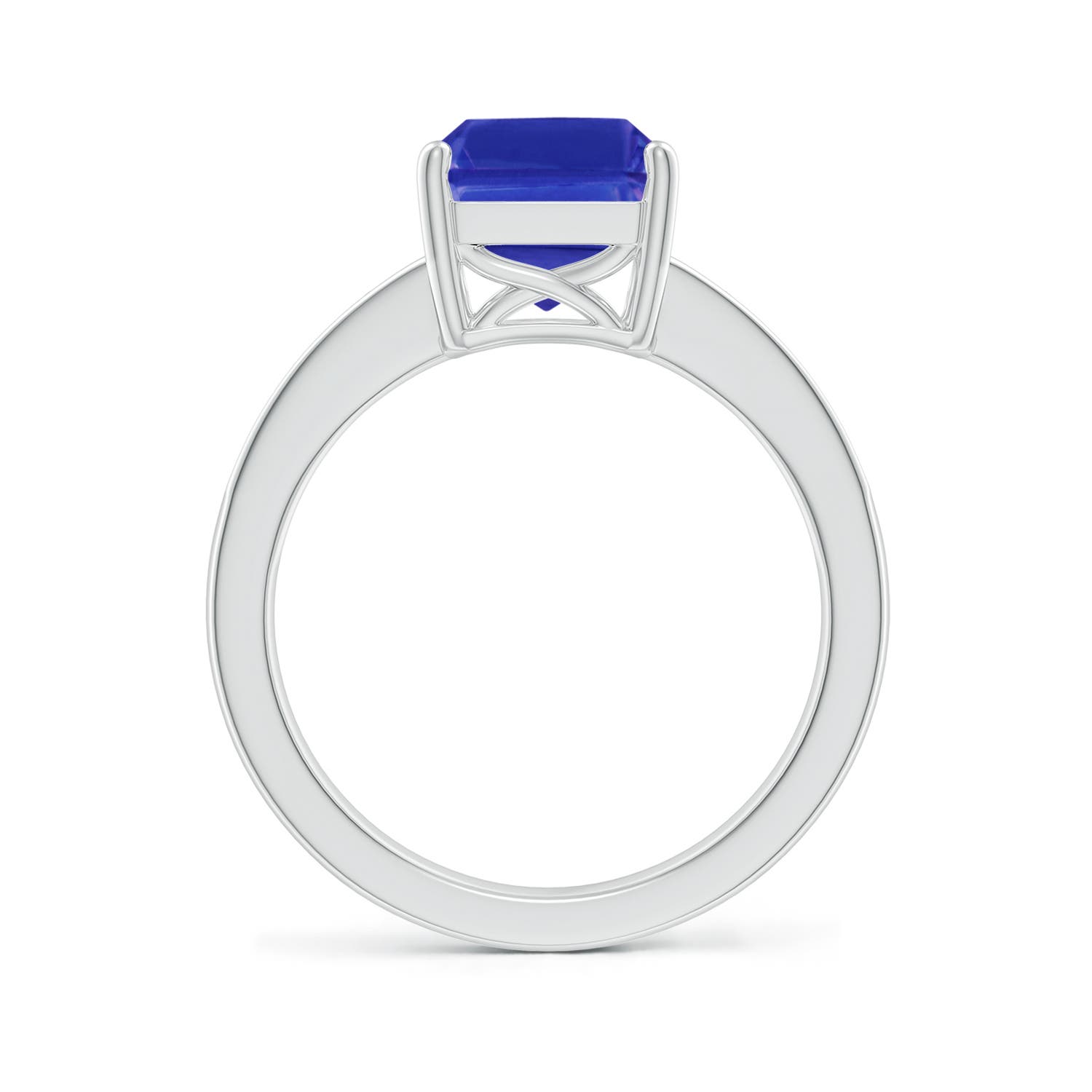 AAAA - Tanzanite / 3.32 CT / 14 KT White Gold