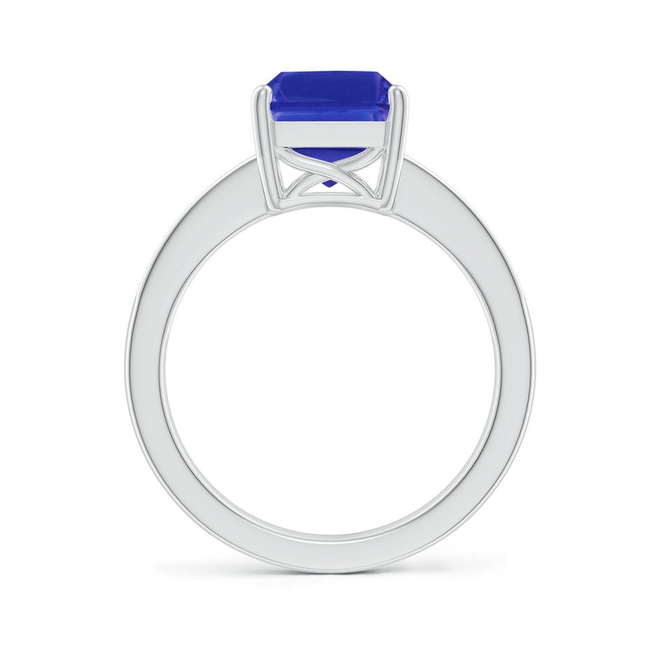 10x8mm AAAA Octagonal Tanzanite Cocktail Ring with Diamonds in White Gold side-1