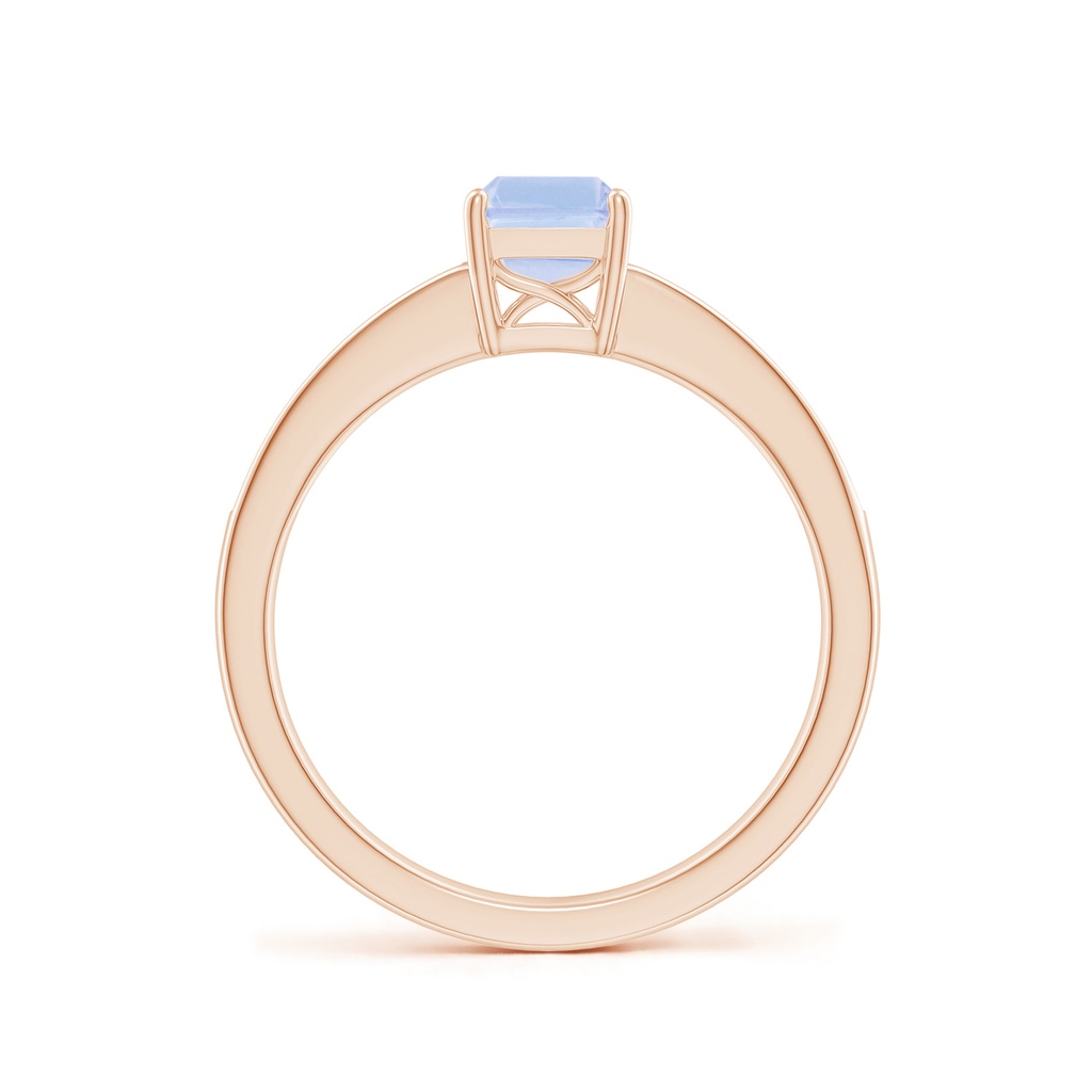 7x5mm A Octagonal Tanzanite Cocktail Ring with Diamonds in Rose Gold Side-1