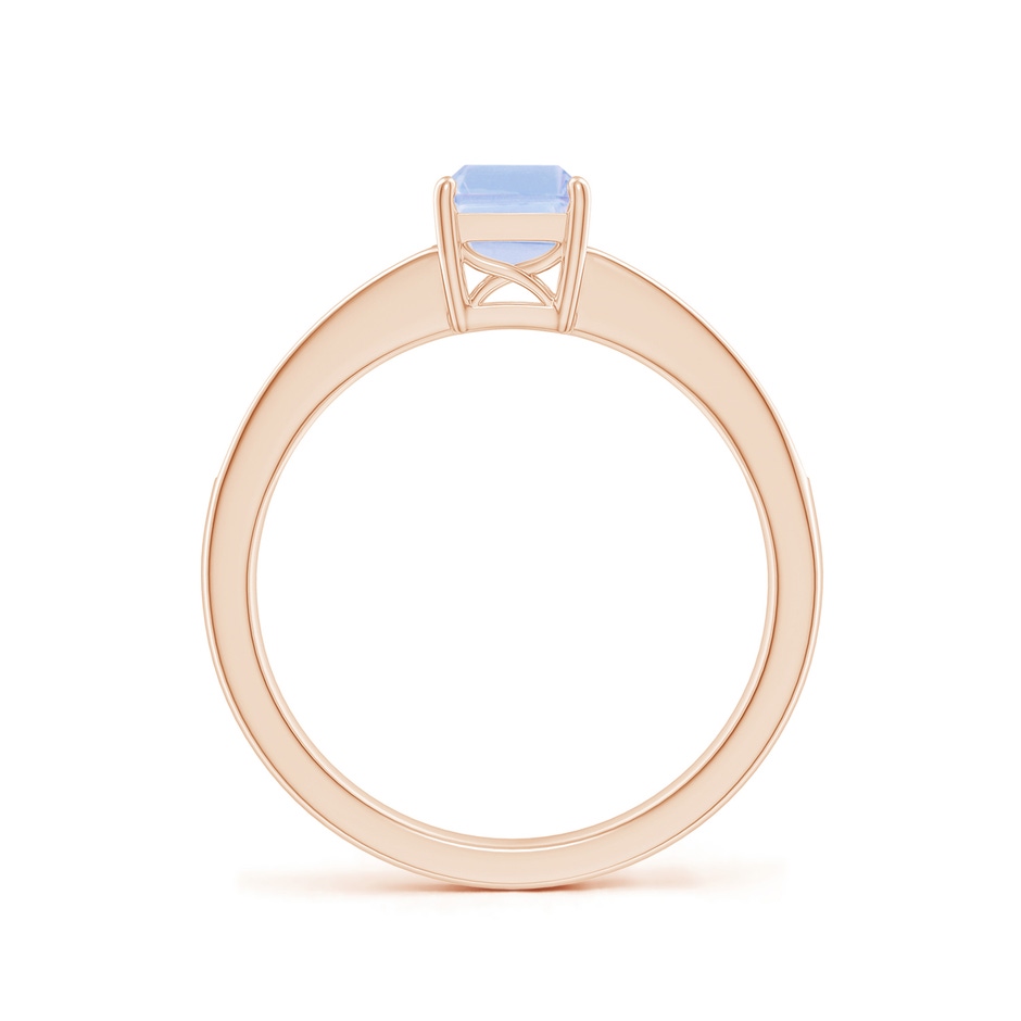 7x5mm A Octagonal Tanzanite Cocktail Ring with Diamonds in Rose Gold side-1