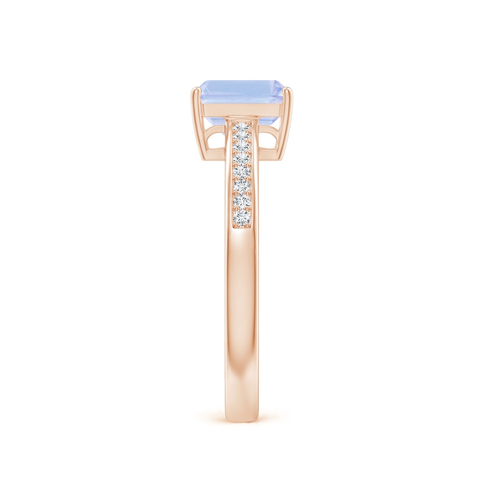 7x5mm A Octagonal Tanzanite Cocktail Ring with Diamonds in Rose Gold side-2