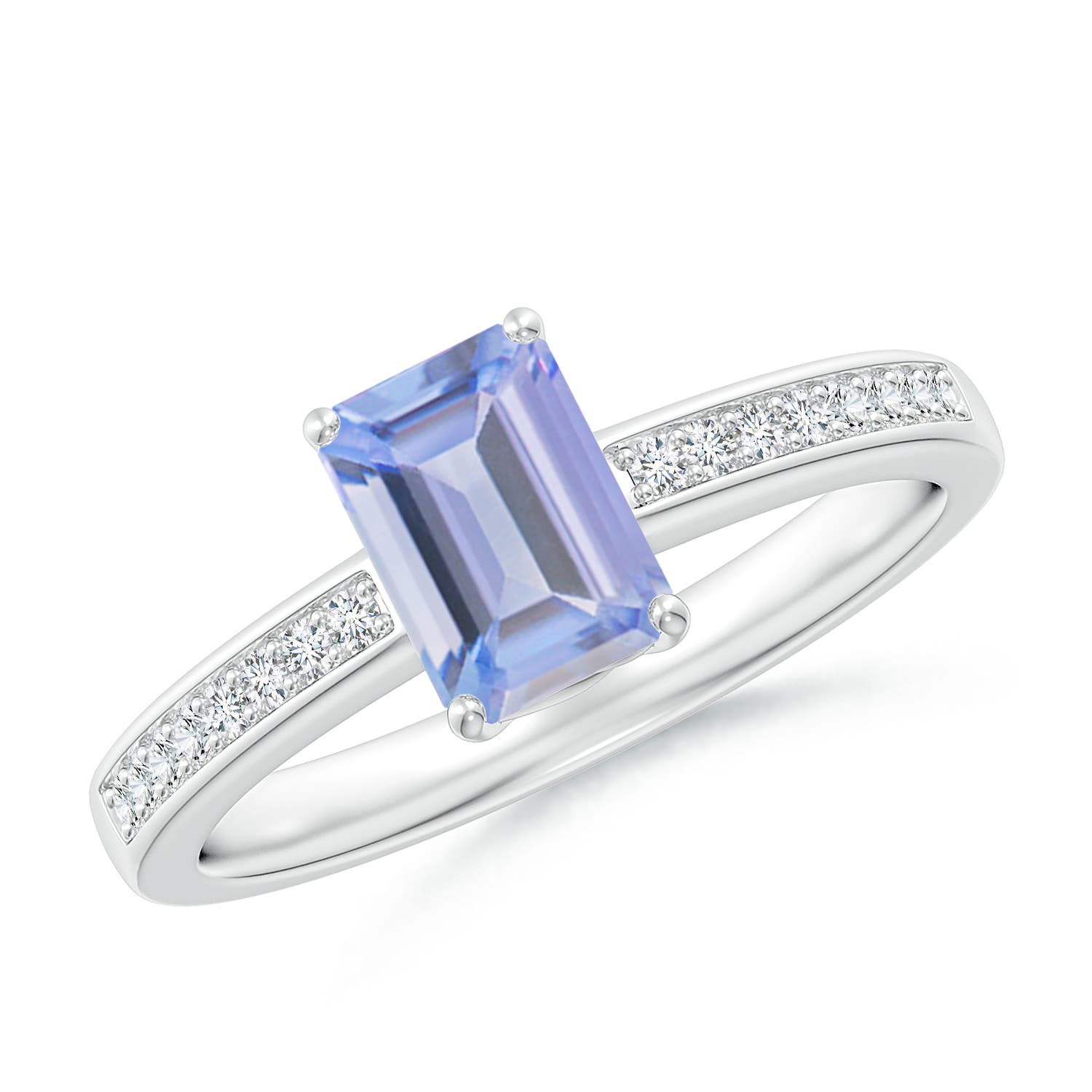 A - Tanzanite / 1.13 CT / 14 KT White Gold