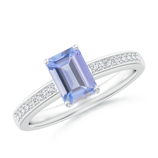 Emerald Cut A Tanzanite