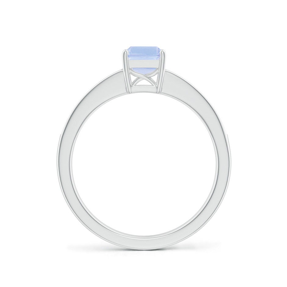 7x5mm A Octagonal Tanzanite Cocktail Ring with Diamonds in White Gold side-1