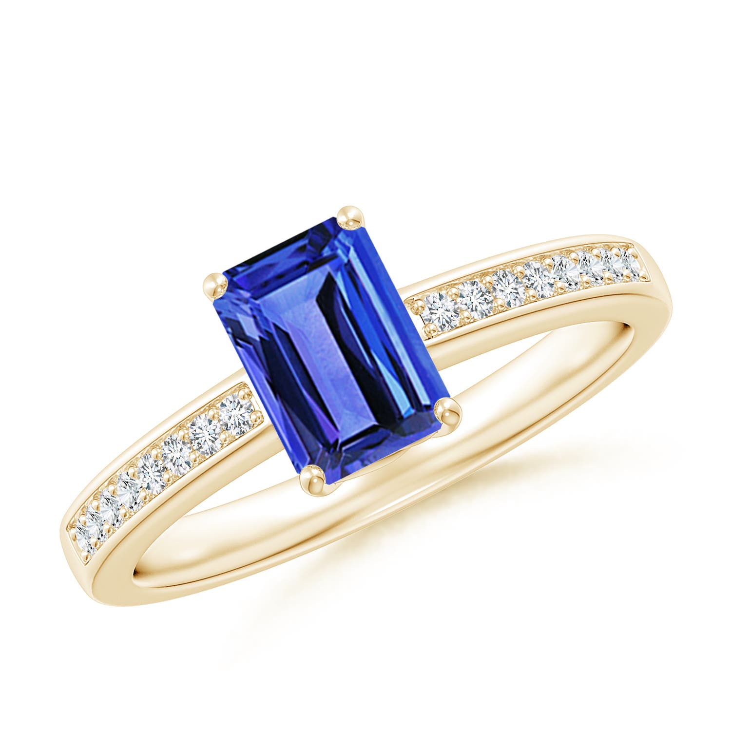 AAA - Tanzanite / 1.13 CT / 14 KT Yellow Gold