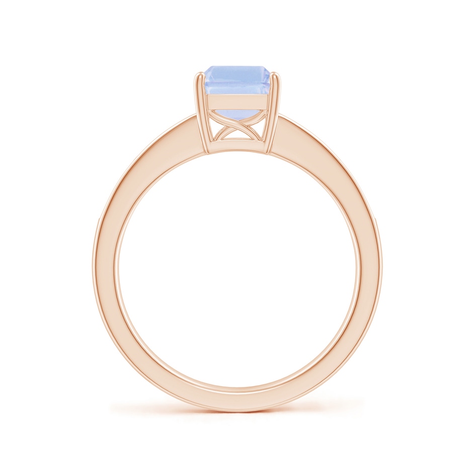 8x6mm A Octagonal Tanzanite Cocktail Ring with Diamonds in Rose Gold side-1