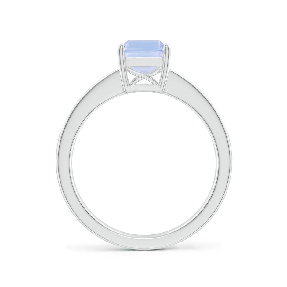 8x6mm A Octagonal Tanzanite Cocktail Ring with Diamonds in White Gold side-1