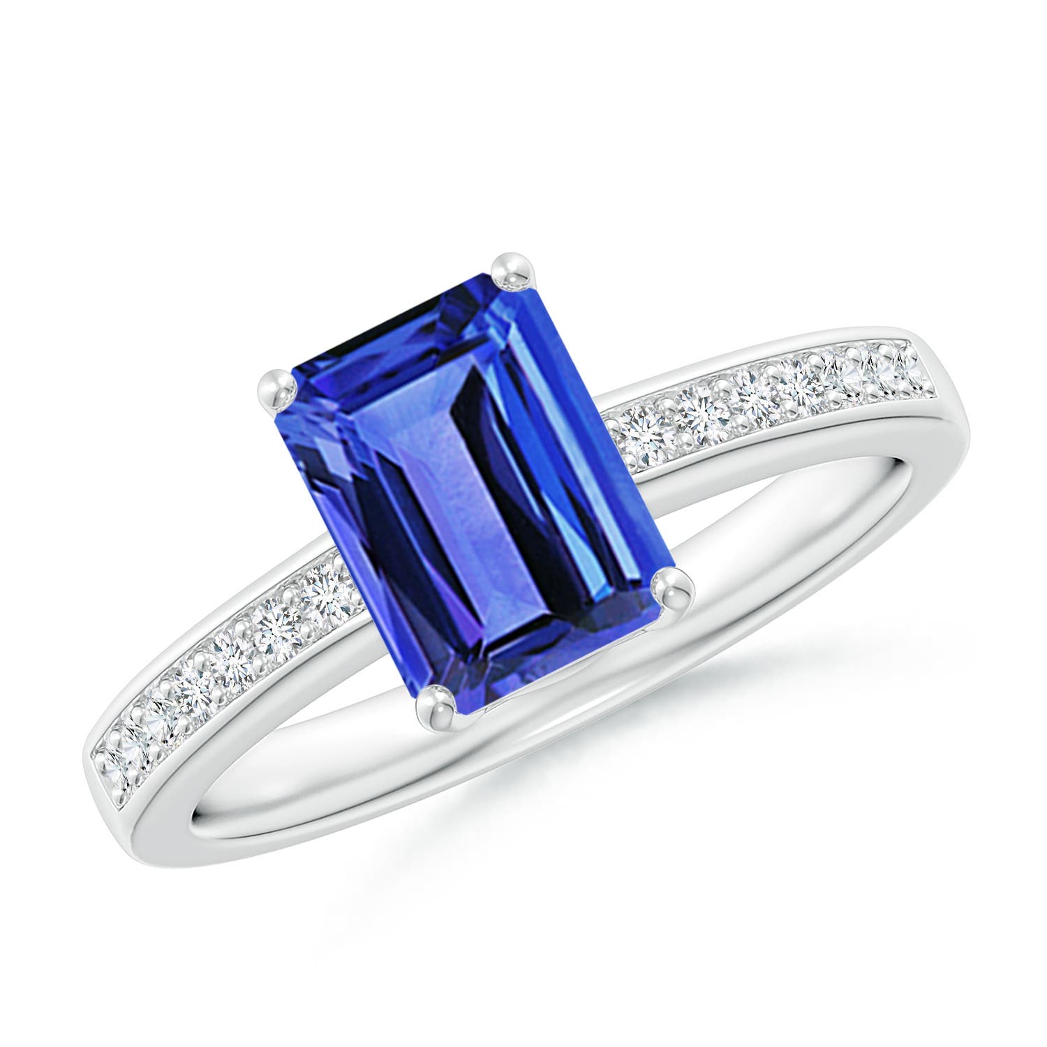 AAA - Tanzanite / 1.64 CT / 14 KT White Gold