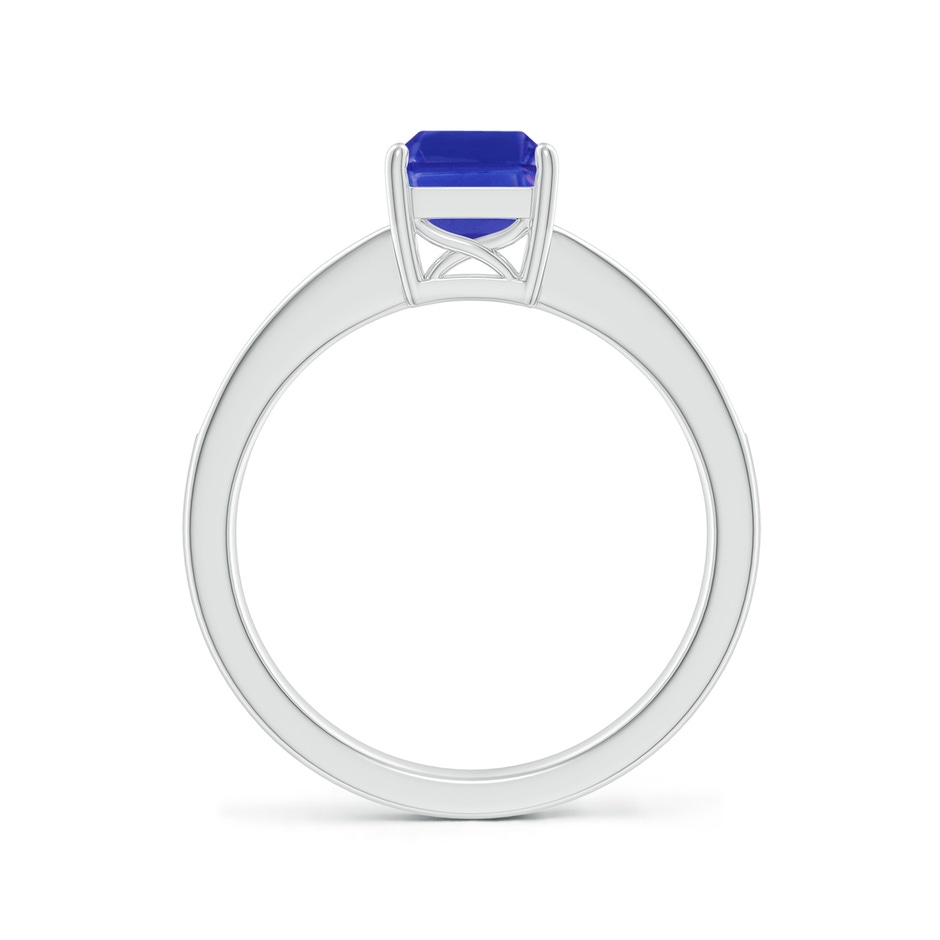 8x6mm AAAA Octagonal Tanzanite Cocktail Ring with Diamonds in P950 Platinum side-1