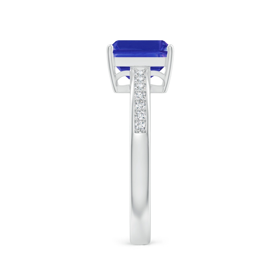 8x6mm AAAA Octagonal Tanzanite Cocktail Ring with Diamonds in P950 Platinum side-2