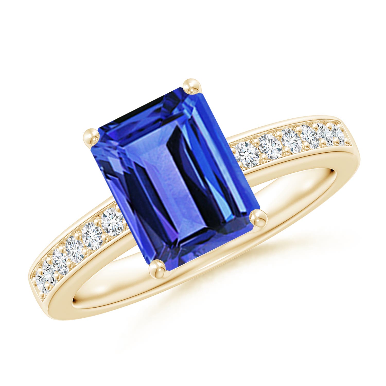 AAA - Tanzanite / 2.54 CT / 14 KT Yellow Gold