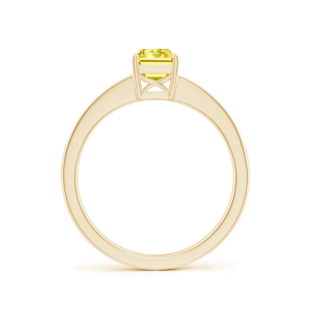 7x5mm AAAA Octagonal Fancy Intense Yellow Diamond Cocktail Ring in Yellow Gold - side 199