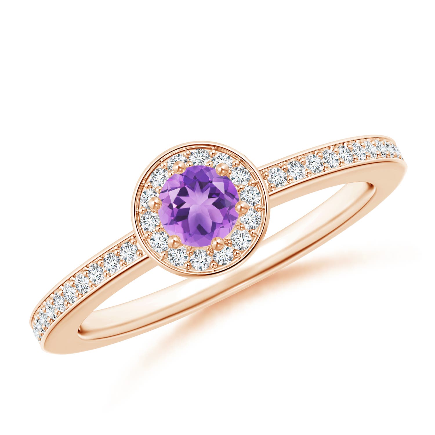 A - Amethyst / 0.41 CT / 14 KT Rose Gold