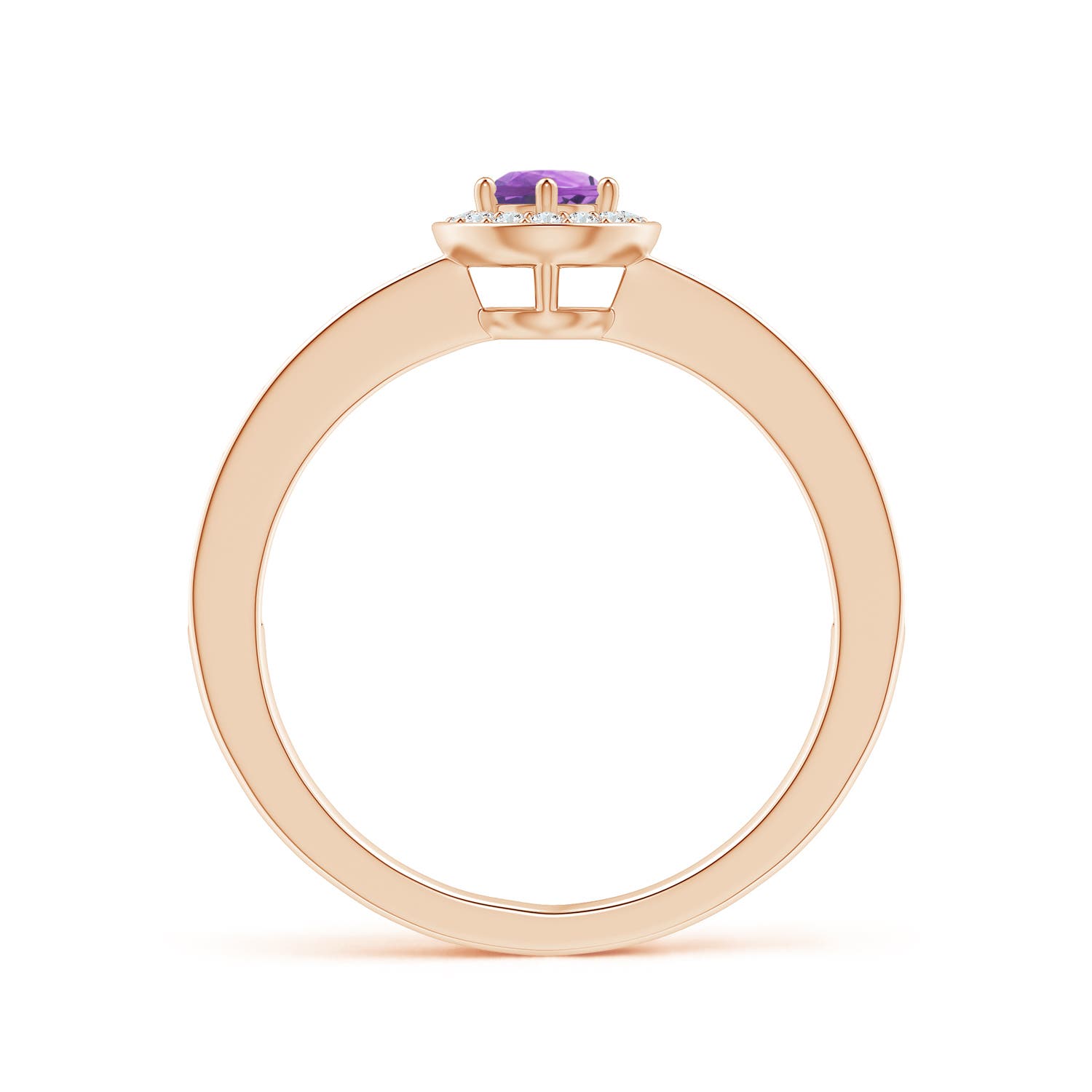 A - Amethyst / 0.41 CT / 14 KT Rose Gold