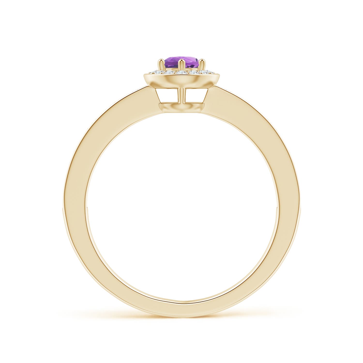 A - Amethyst / 0.41 CT / 14 KT Yellow Gold