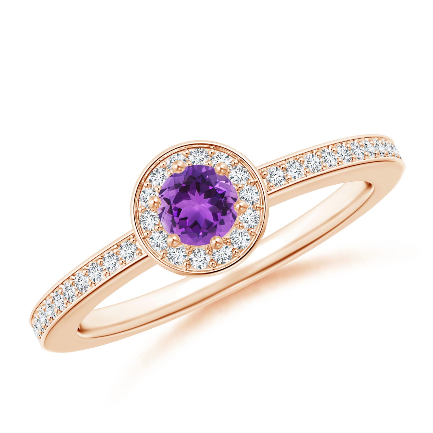 AAA - Amethyst / 0.41 CT / 14 KT Rose Gold