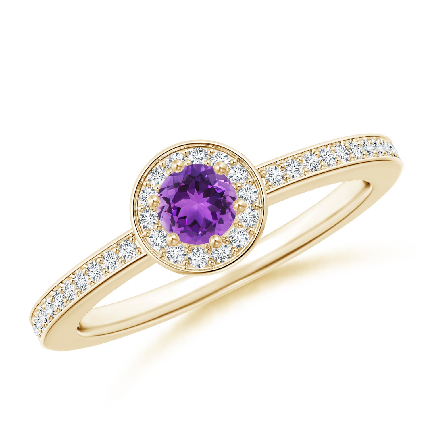 AAA - Amethyst / 0.41 CT / 14 KT Yellow Gold