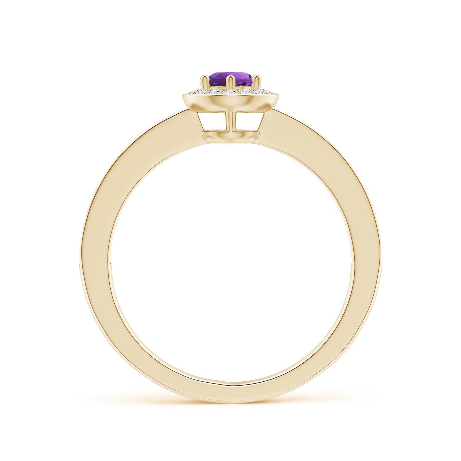 AAA - Amethyst / 0.41 CT / 14 KT Yellow Gold