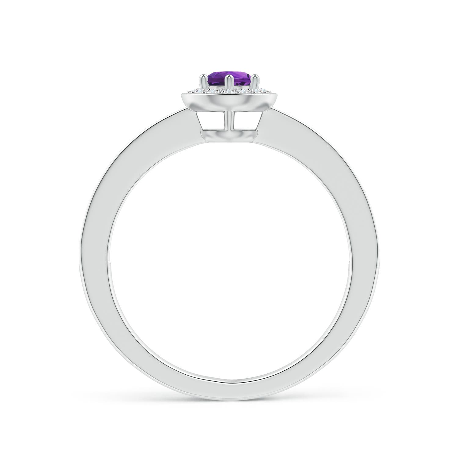 AAAA - Amethyst / 0.41 CT / 14 KT White Gold