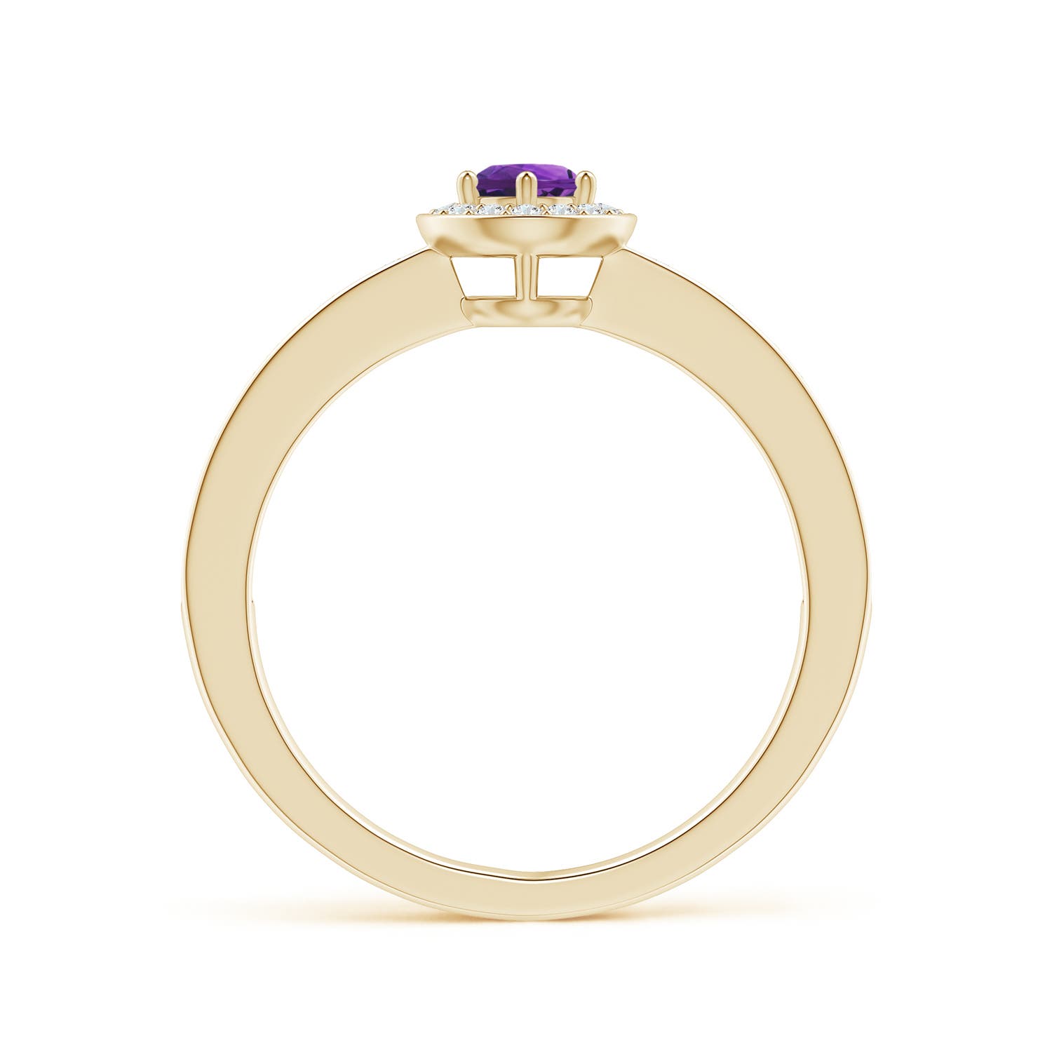 AAAA - Amethyst / 0.41 CT / 14 KT Yellow Gold