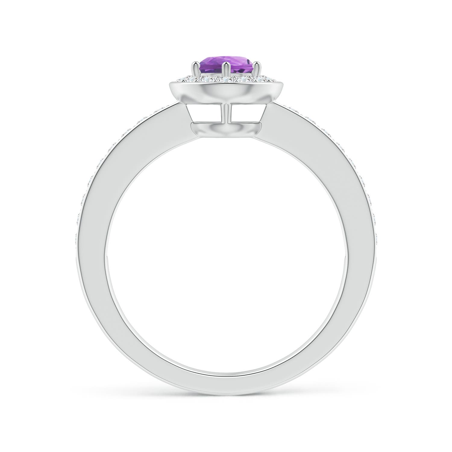 A - Amethyst / 0.67 CT / 14 KT White Gold