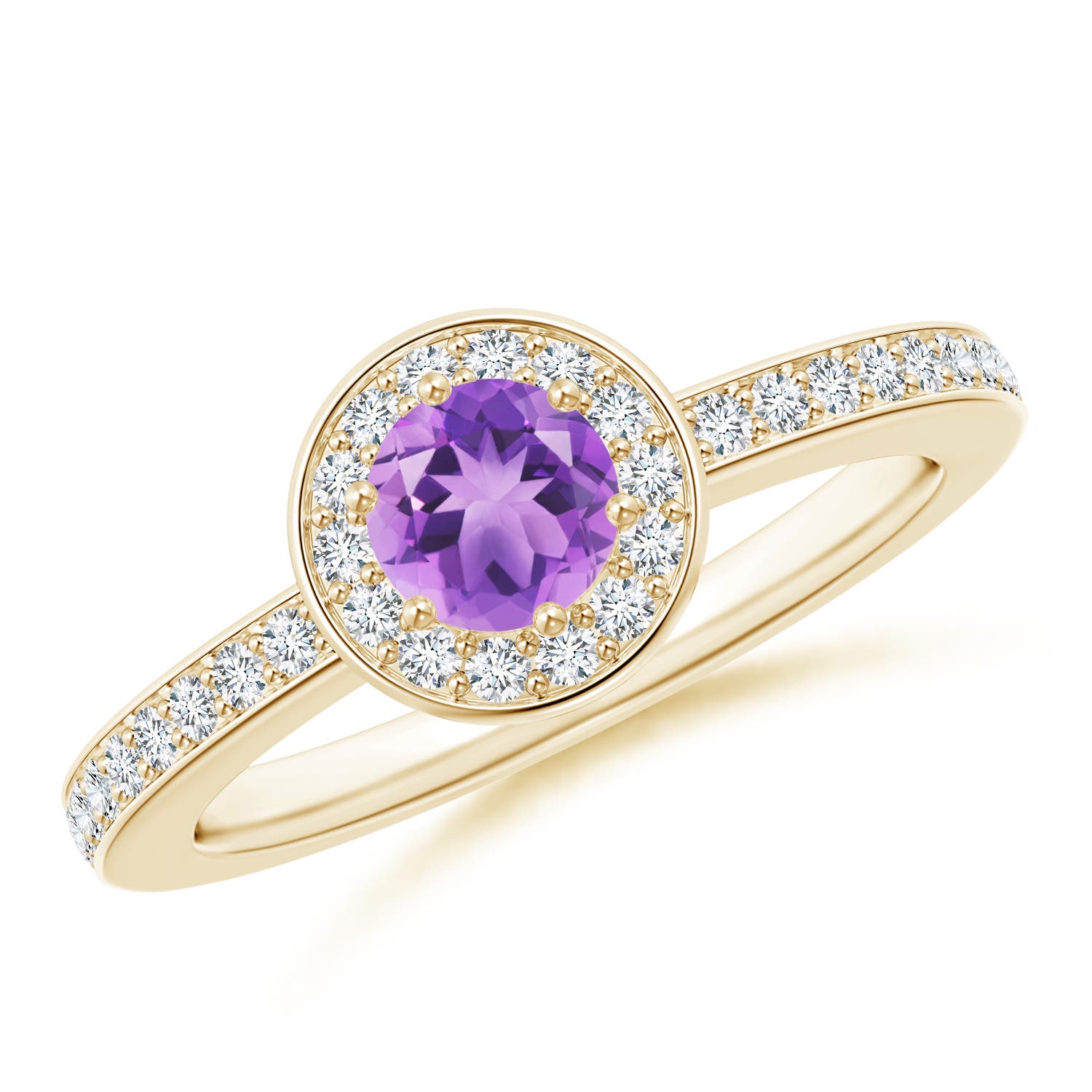 A - Amethyst / 0.67 CT / 14 KT Yellow Gold