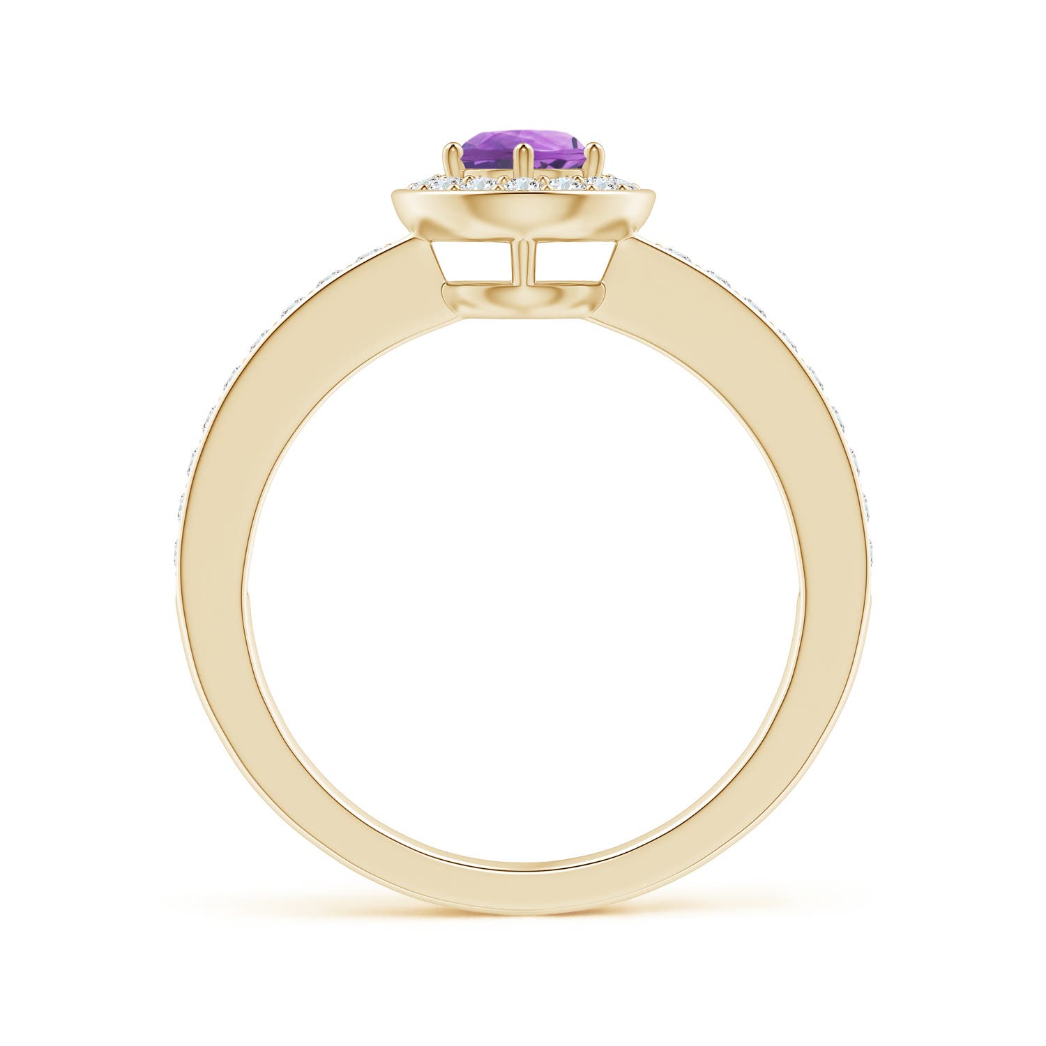 A - Amethyst / 0.67 CT / 14 KT Yellow Gold