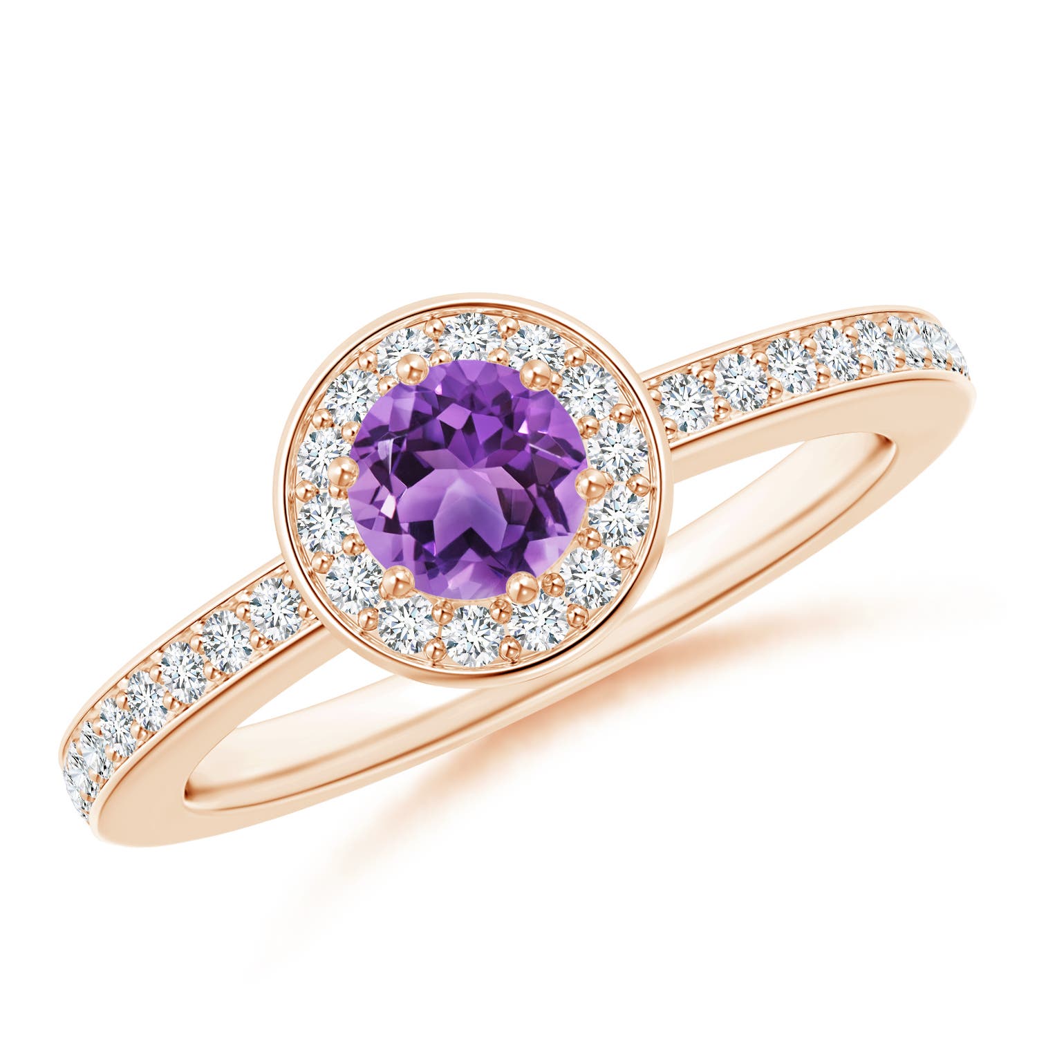 AA - Amethyst / 0.67 CT / 14 KT Rose Gold