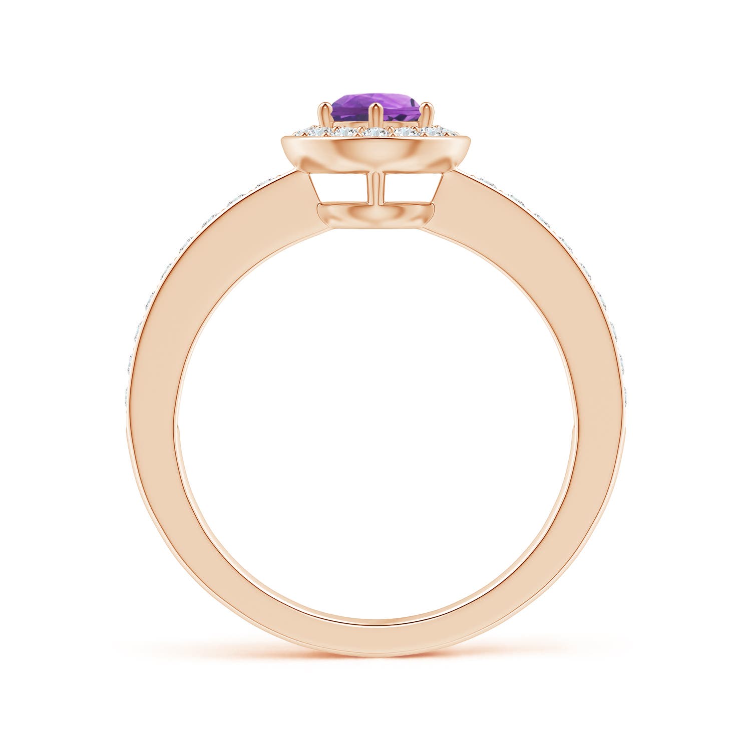 AA - Amethyst / 0.67 CT / 14 KT Rose Gold