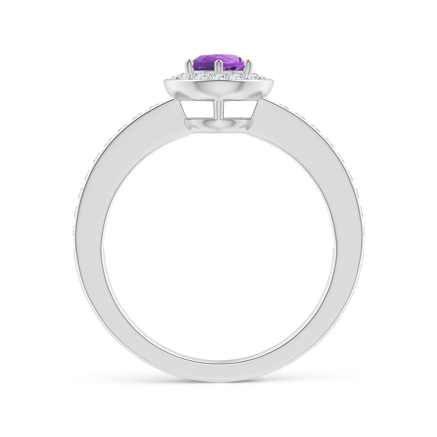 AA - Amethyst / 0.67 CT / 14 KT White Gold