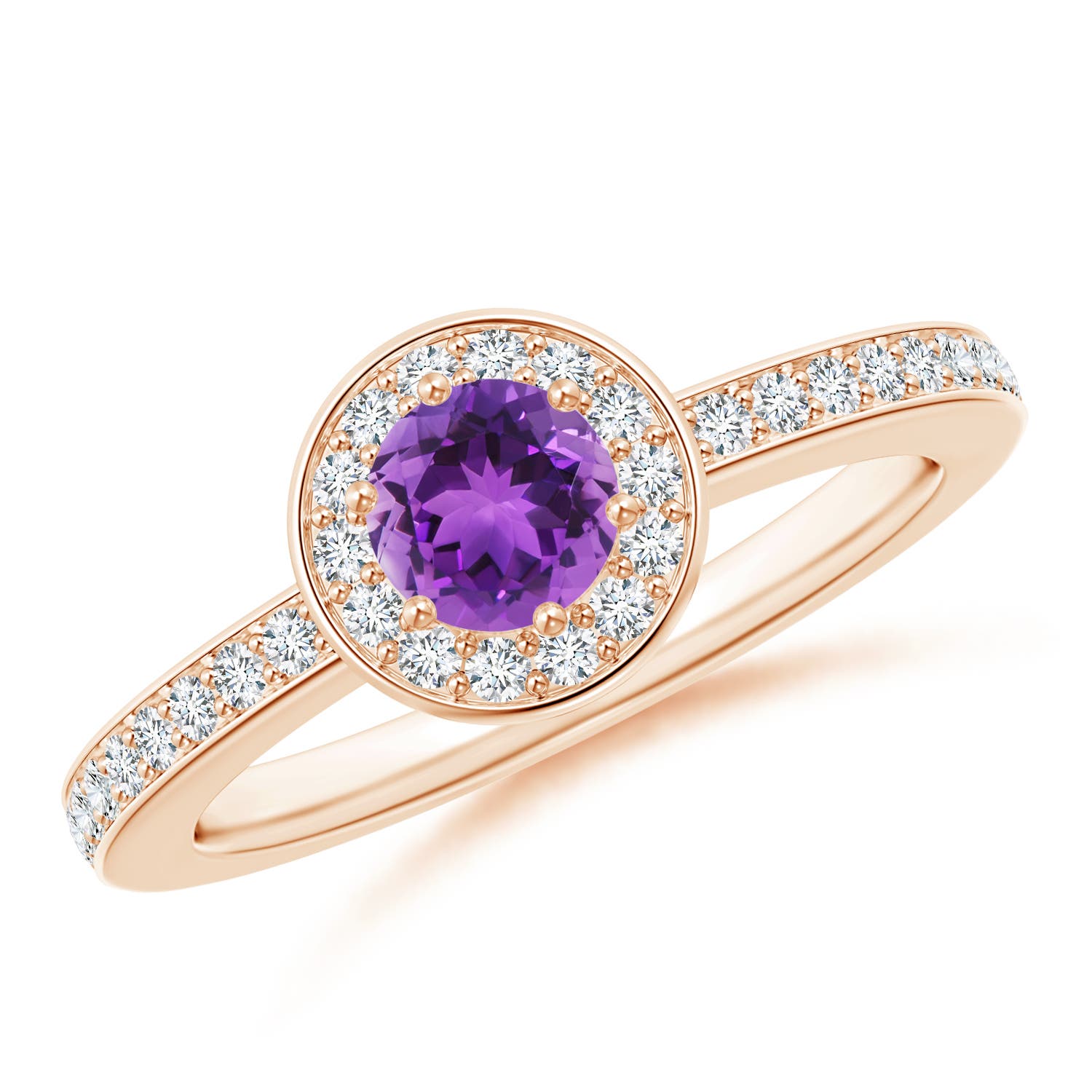 AAA - Amethyst / 0.67 CT / 14 KT Rose Gold