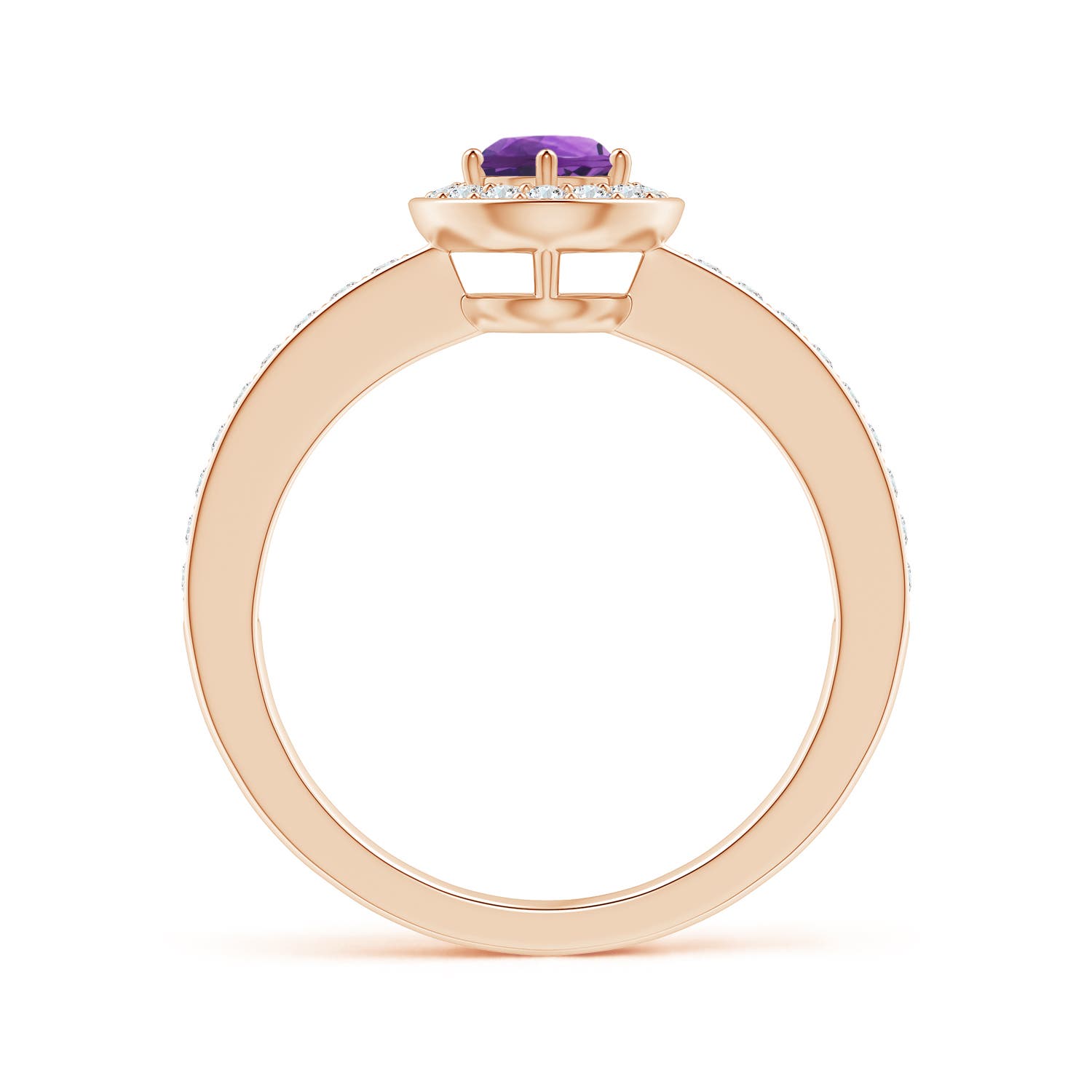 AAA - Amethyst / 0.67 CT / 14 KT Rose Gold