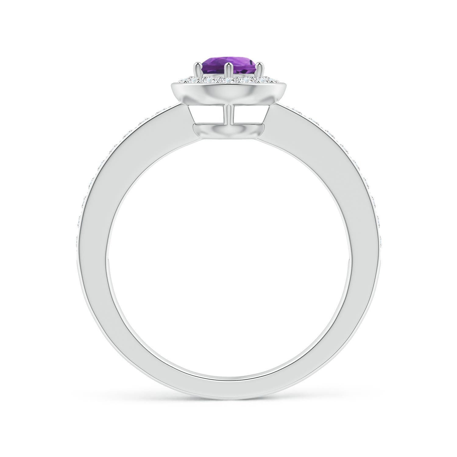 AAA - Amethyst / 0.67 CT / 14 KT White Gold