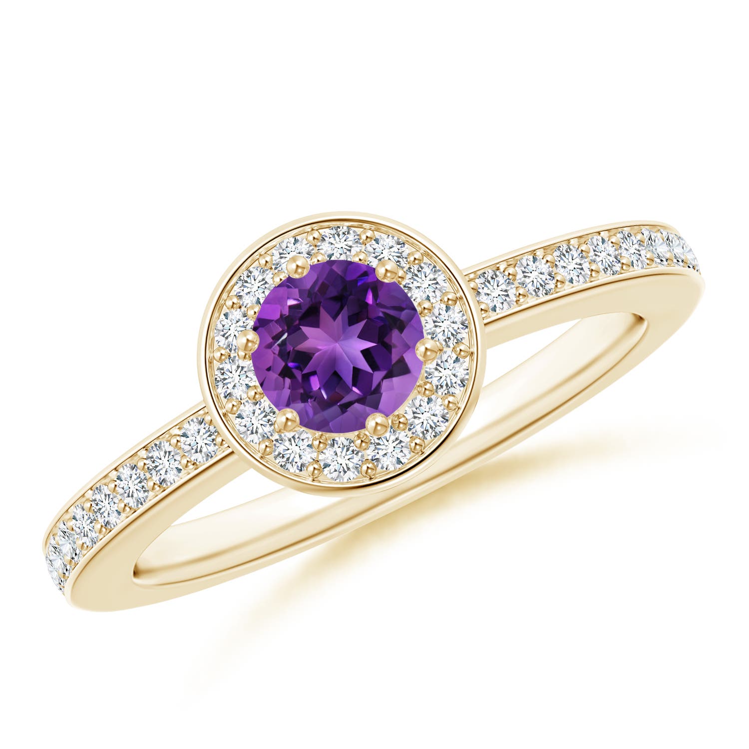 AAAA - Amethyst / 0.67 CT / 14 KT Yellow Gold