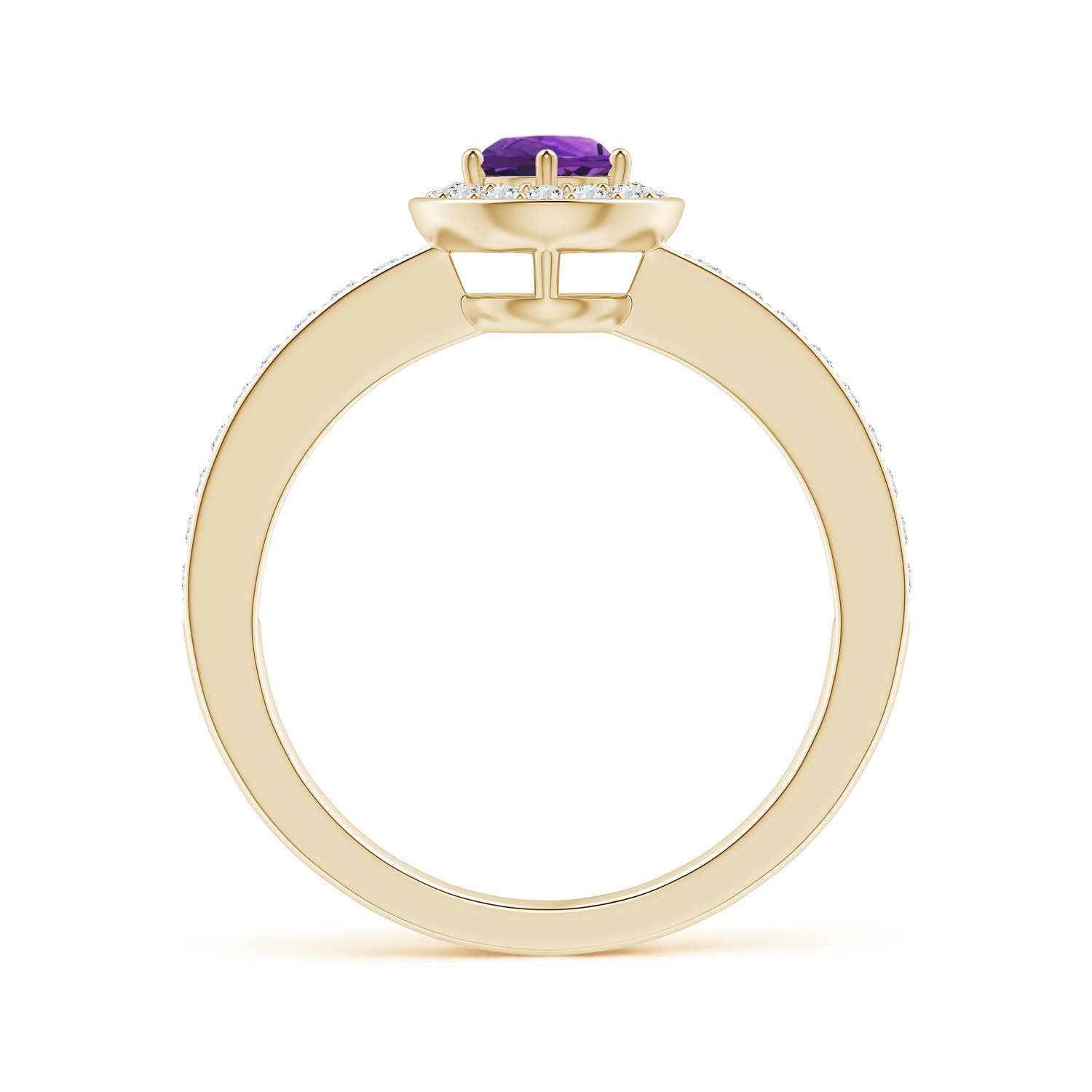 AAAA - Amethyst / 0.67 CT / 14 KT Yellow Gold