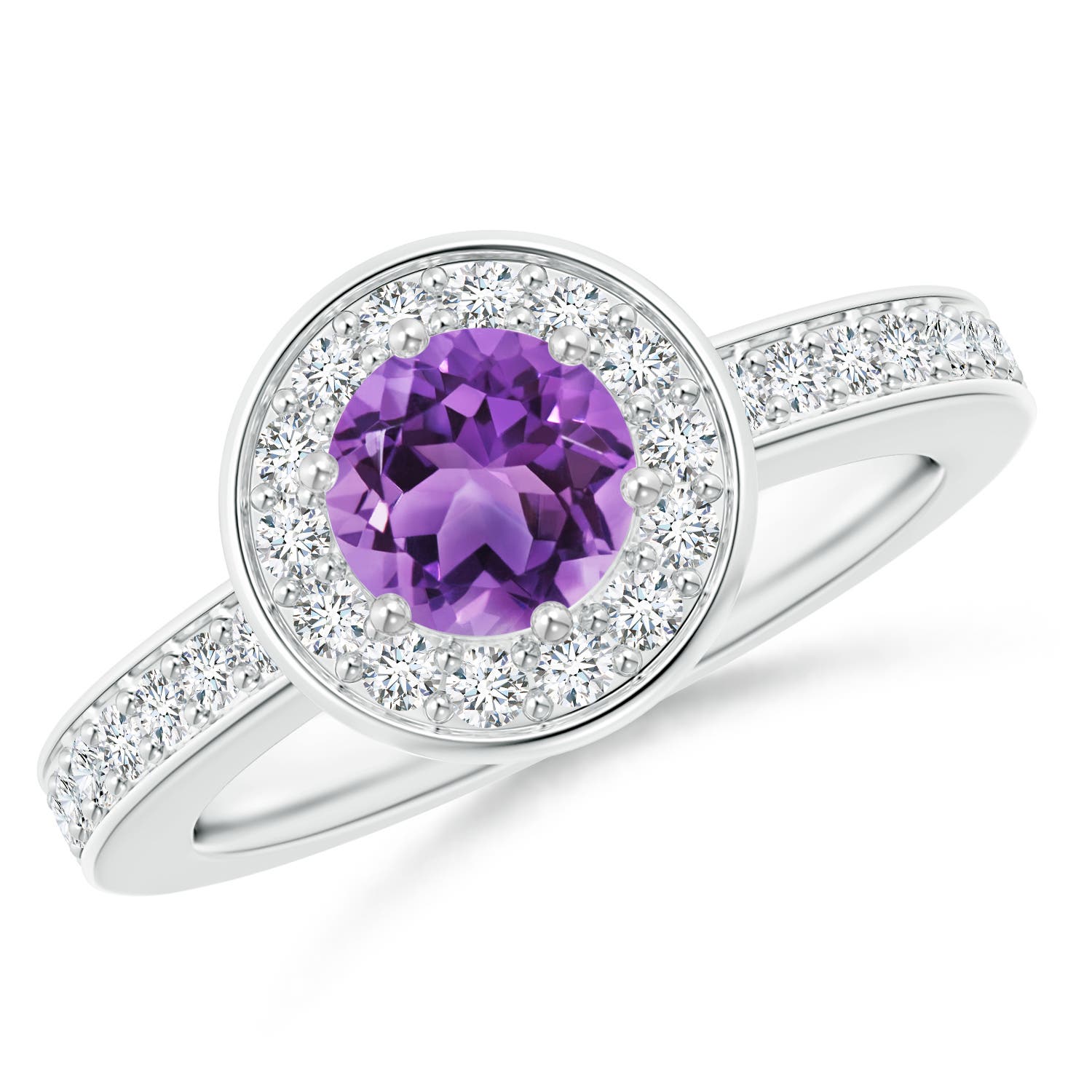 AA - Amethyst / 1.16 CT / 14 KT White Gold