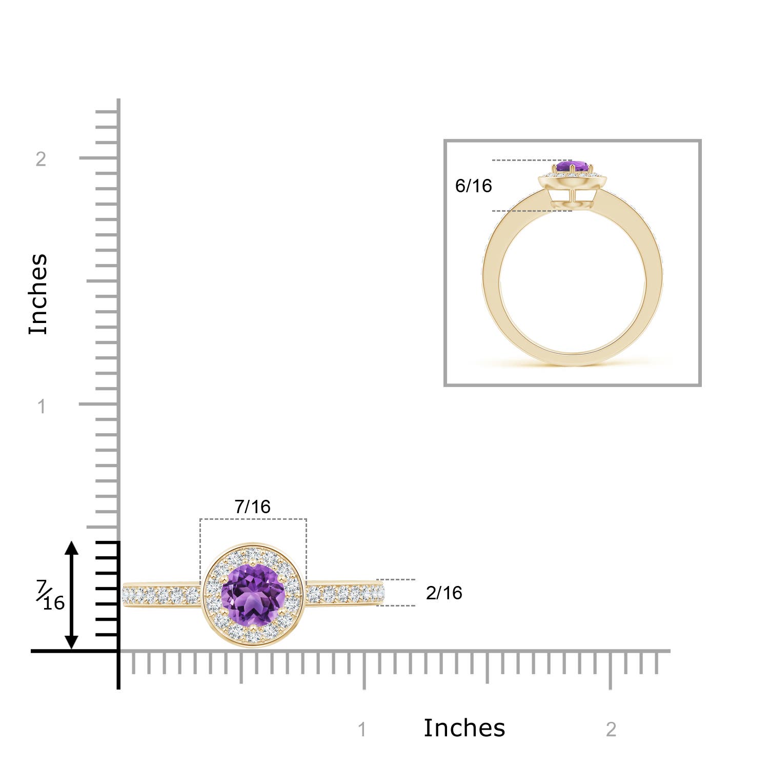 AA - Amethyst / 1.16 CT / 14 KT Yellow Gold