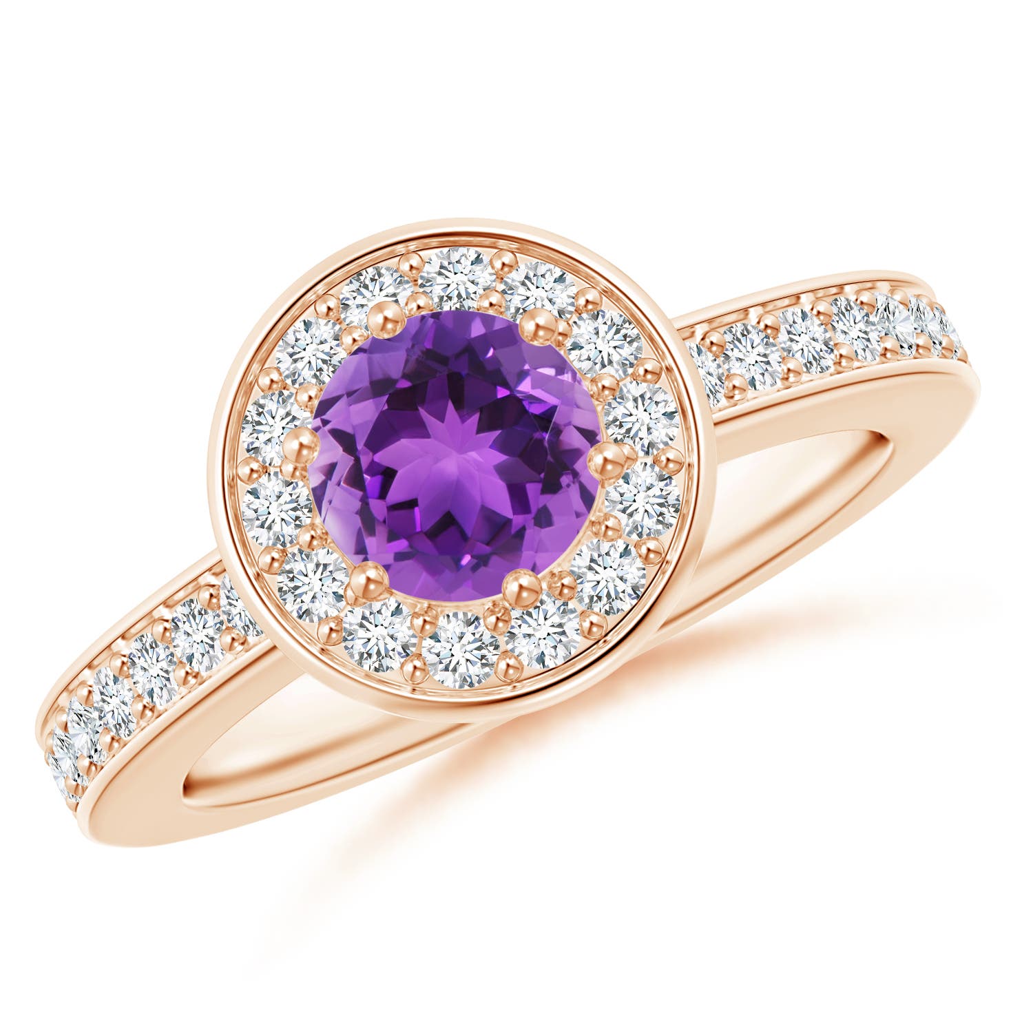 AAA - Amethyst / 1.16 CT / 14 KT Rose Gold