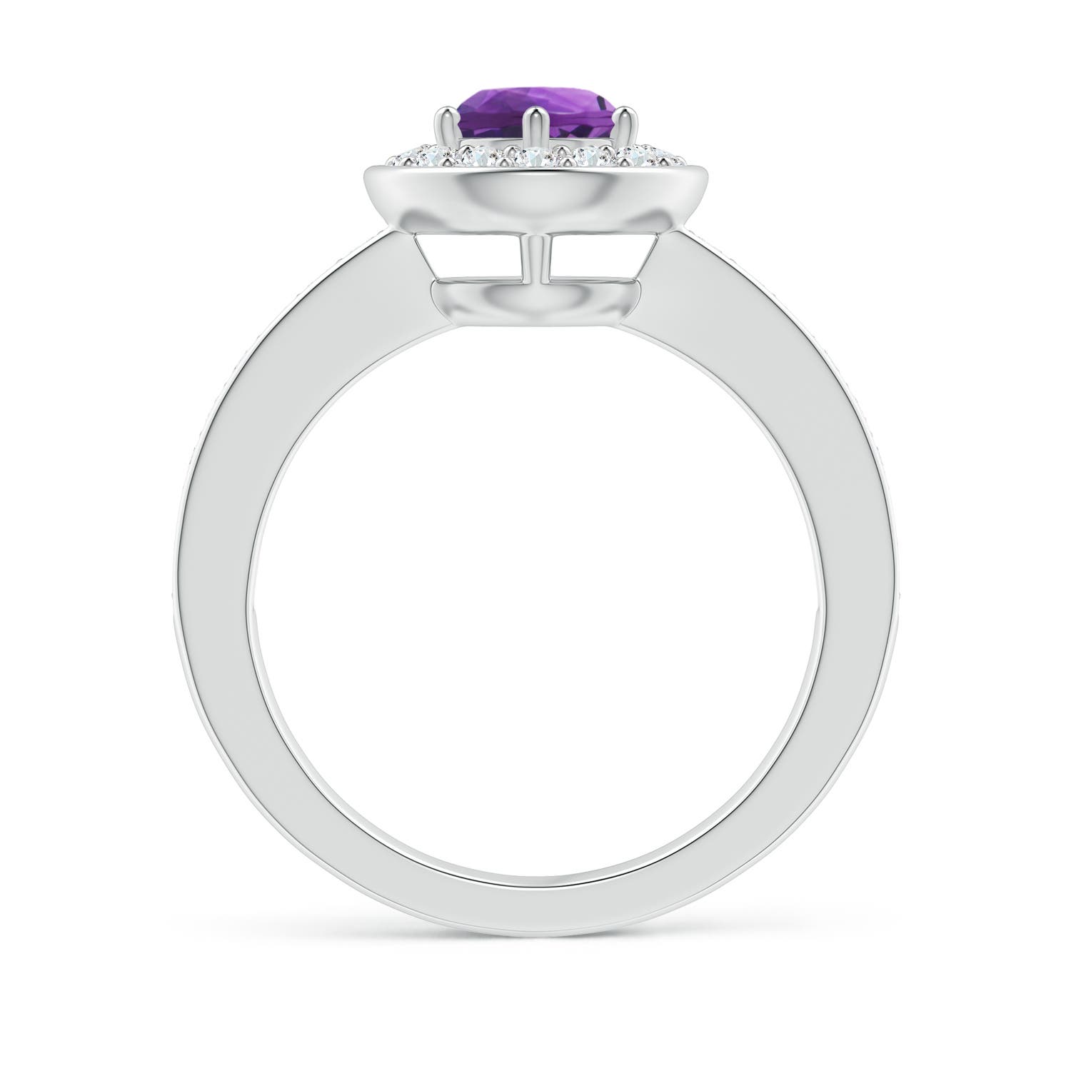 AAA - Amethyst / 1.16 CT / 14 KT White Gold