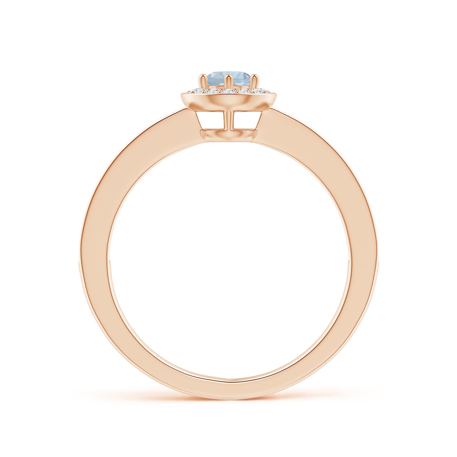 A - Aquamarine / 0.36 CT / 14 KT Rose Gold